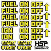 Fuel ON OFF Sticker Sheets