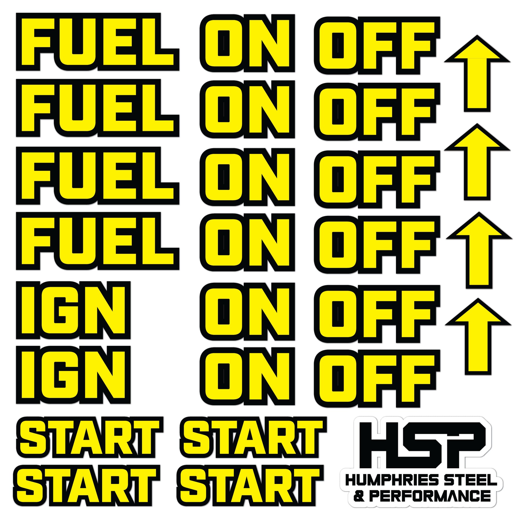 Fuel ON OFF Sticker Sheets